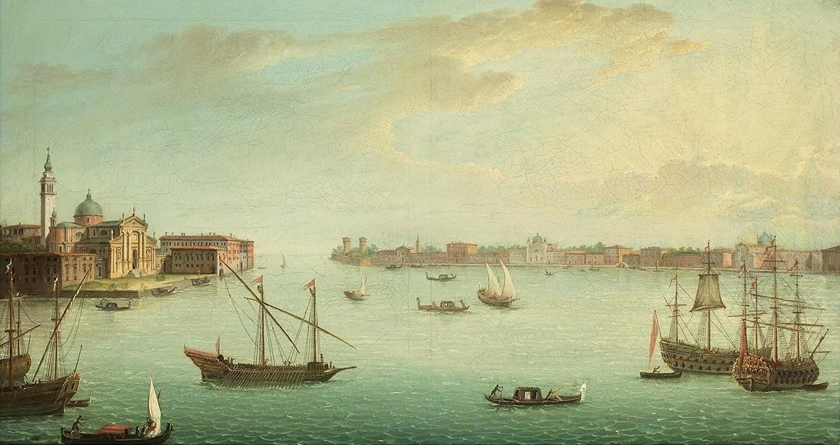 Veduta del Bacino di san Marco con la chiesa di San Giorgio e la Giudecca